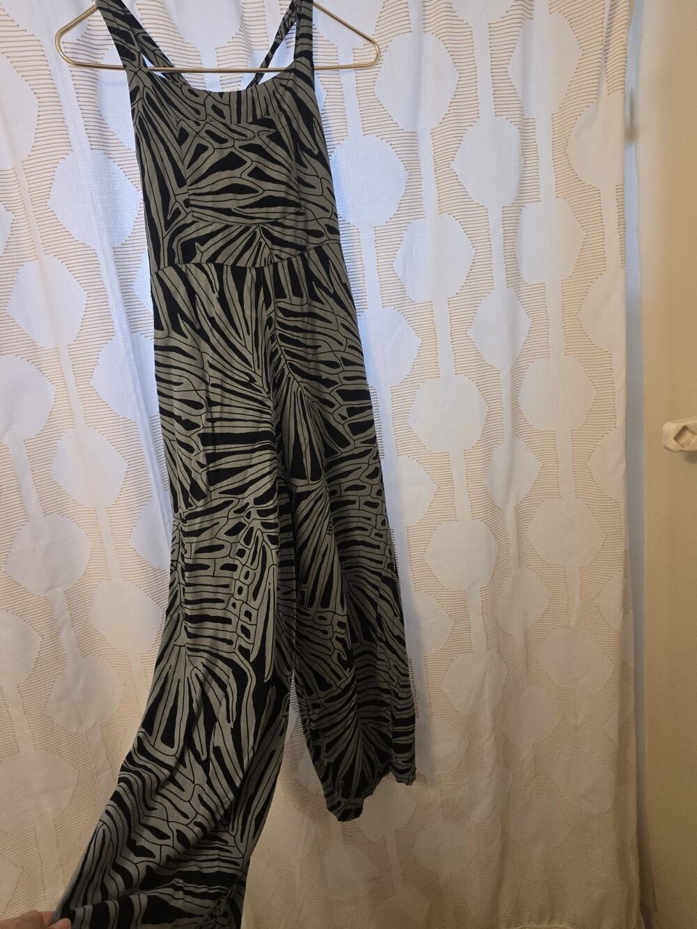 Lost River Soft Navy Adjustable Straps Midi Jumpsuit Overalls Size S boho beach